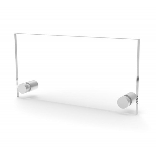 Fixturedisplays® 2 Sheets Acrylic Per Set Clear Sign Name Holder Plexiglass 3x6 6x3 Wallmount 6013